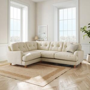 Martha Slub Faux Linen Full Corner Sofa