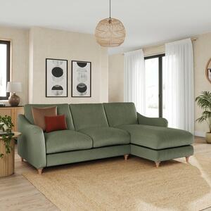 Hattie Matte Plush Velvet Corner Chaise Sofa