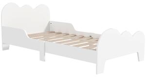 AIYAPLAY Cloud-Themed Toddler Bed Frame with Safety Rails, 143.5 x 74.5 x 56cm