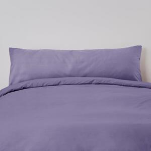 Non Iron Plain Dye Purple Bolster Pillowcase