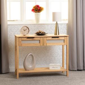 Corona Rattan 2 Drawer Console Table