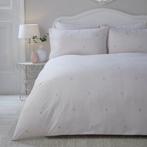 Serene Decoartive Heart Duvet Cover and Pillowcase Set