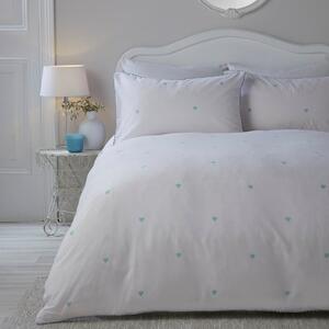 Serene Decoartive Heart Duvet Cover and Pillowcase Set