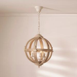 Javier Round Wooden Pendant Light