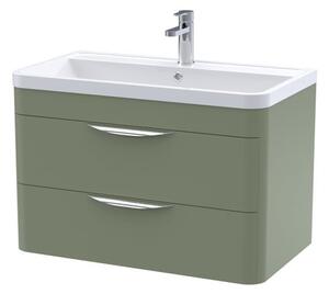 Parade Wall Mounted 2 Drawer Vanity Unit with Polymarble Basin