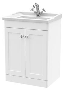 Classique Floor Standing 2 Door Vanity Unit with Ceramic Basin