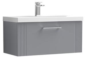 Deco Wall Mounted Single Drawer Vanity Unit with Basin