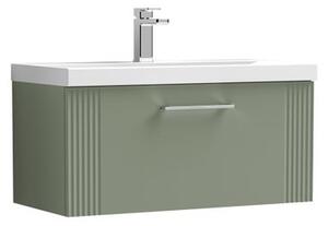 Deco Wall Mounted Single Drawer Vanity Unit with Basin