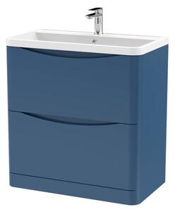Lunar Floor Standing 2 Drawer Vanity Unit with Polymarble Basin