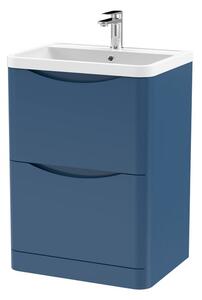 Lunar Floor Standing 2 Drawer Vanity Unit with Polymarble Basin