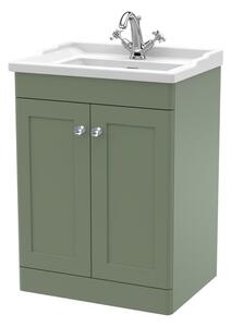 Classique Floor Standing 2 Door Vanity Unit with Ceramic Basin