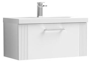 Deco Wall Mounted Single Drawer Vanity Unit with Basin