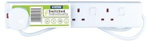 Status White 4-way 2 Metre Extension Socket