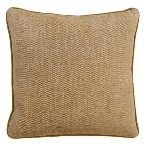 Summit Ginger, Sustainable Feather, Cushion, 55cm x 55cm - Andrew Martin Viscose Blend Herringbone & Plain & Weave