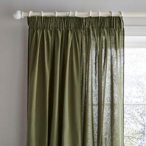 Contrast Edge Unlined Pencil Pleat Curtains