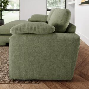 Magnus Vintage Soft Chenille Corner Chaise Sofa