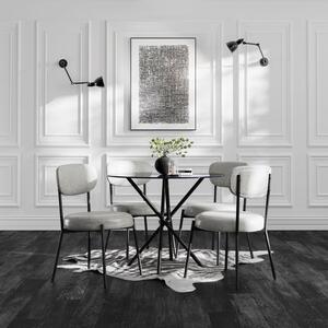 Casa 4 Seater Glass Top Dining Table