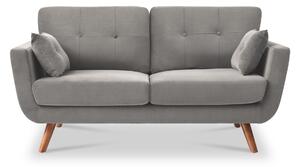 Trom 2 Seater Velvet Sofa | Modern Scandi | Grey, Blue, Dark Green
