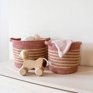 KidsDepot 2 Piece Baskets Set Eran Cotton Rope Terra