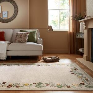 Camellia Floral Border Rug