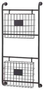 Home&Styling Storage Wall Rack 41x11.5x67 cm Steel Black