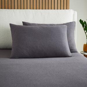 Elements Cotton Jersey Plain Standard Pillowcase​ Pair