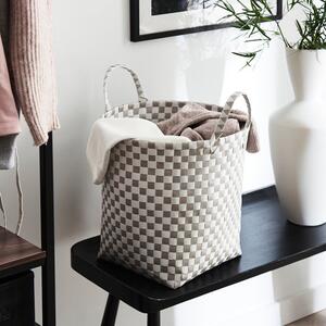 Checkered Plastic Storage Basket