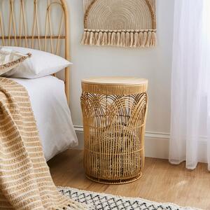 Faux Rattan Tall Storage Basket