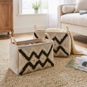 Set of 2 Berber Storage Baskets