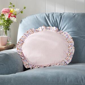 Elsie Gingham Round Cushion