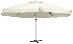 Garden Parasol with Aluminium Pole 600 cm Sand White