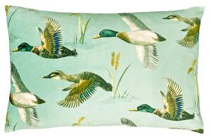 Country Duck Pond Boudoir Filled Cushion 40cm x 60cm Mint