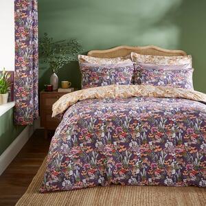 Harvest Floral Purple Duvet Cover and Pillowcase Set