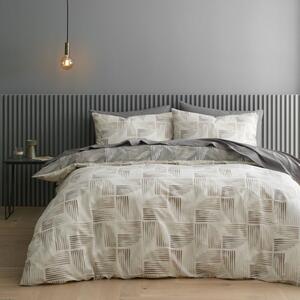 Crosby Geo Ecru Duvet Cover and Pillowcase Set