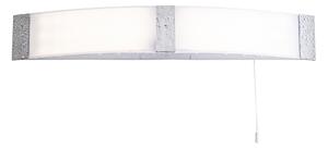 Salford Bathroom Shaver Wall Lamp In Chrome And White Finish