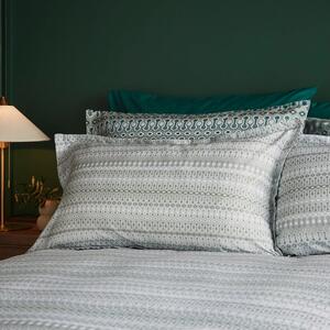 Wisley Retro Geo Sage Oxford Pillowcase