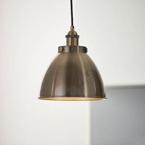 Endon 98745 Franklin Small Ceiling Pendant Light In Antique Brass Finish
