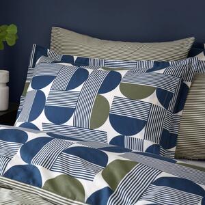 Bromley Modern Geo Navy Oxford Pillowcase