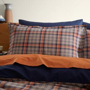 Calie Check Navy Oxford Pillowcase