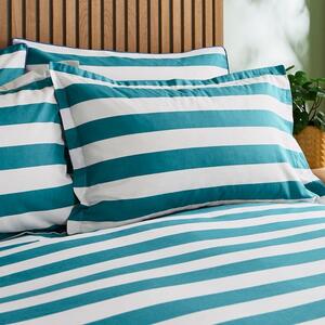 Elements Bold Stripe Teal Oxford Pillowcase