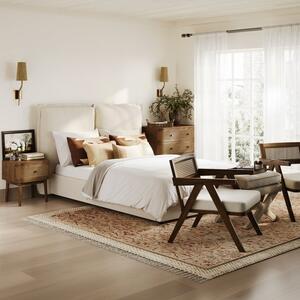 Sunday Pillow Back Bed Frame, Linen