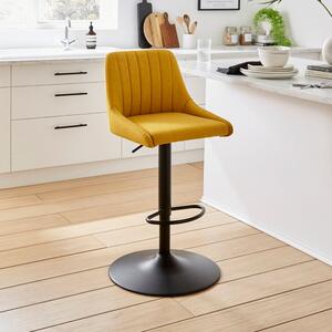 Kenton Adjustable Height Swivel Bar Stool, Fabric