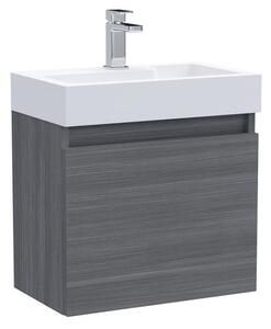 Merit Slimline 1 Door Wall Mounted Vanity Unit with Basin