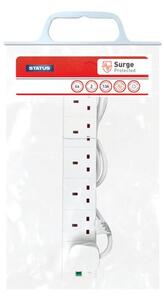 Status 6-Way 2 Metre Surge Protected Extension Lead