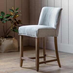 Thane Set of 2 Bar Stools, Grey Linen