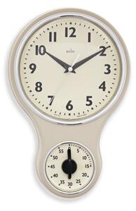 Acctim Kitchen Time Retro Quartz Timer Wall Clock