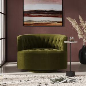 Elena Buttoned Swivel Chair