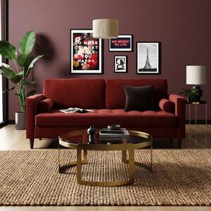 Zoe Velvet 3 Seater Sofa