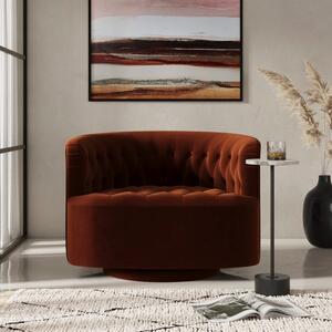 Elena Buttoned Swivel Chair