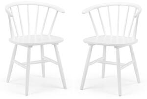 Modena Set Of 2 Dining Chairs, Rubberwood